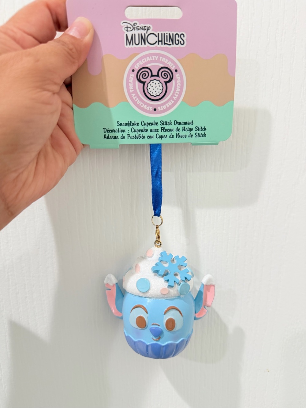 Disney Blue & Pink Stitch Cupcake Key/Card Holder